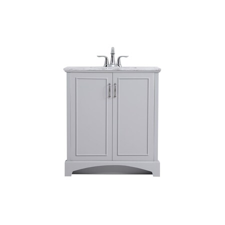 Elegant Decor 30 Inch Bathroom Vanity In Grey VF90630GR